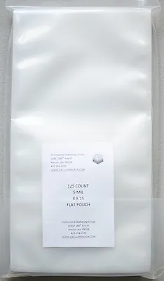 $45.81 • Buy 5 Mil 8x15 125ct FLAT COMMERCIAL CHAMBER BAGS Vacuum Sealing ARY VacMaster