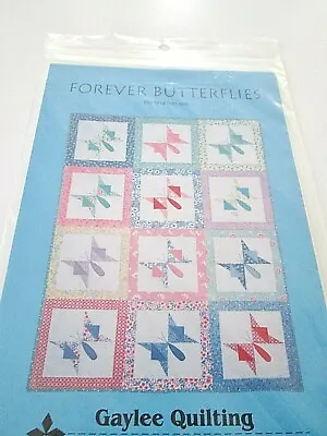Gaylee Forever Butterflies Lap Or Twin Quilt Pattern Vintage Craft Sew • $5.50