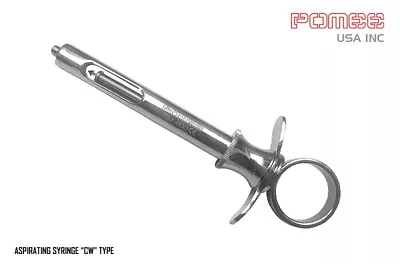 Pomee Dental Aspirating Syringe CW Cook-Waite Type 1.8cc Thumb Ring #707-800 • $14.95