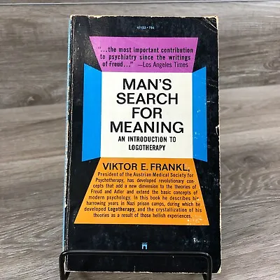 Man's Search For Meaning An Introduction To Logo Therapy Victor E. Frankl 1969 • $10.39