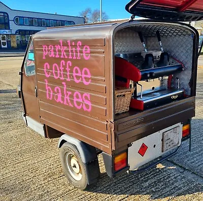 Piaggio Ape 50 Coffee Van - Ready To Trade - Coffee Machine & Grinder • £4995