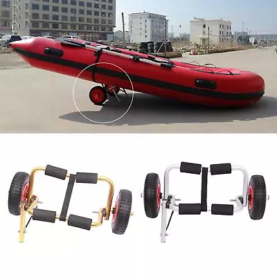 Collapsible Kayak Carrier Canoe Beach Trailer Transport Cart Boat Aluminium • £65.54