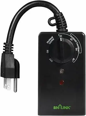 BN-LINK Outdoor Plug In Timer Switch Photocell Sensor Function Two Outlets • $13.99