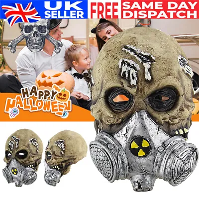 Halloween Gas Mask Chernobyl Radiation Chemical Nuclear Zombie Latex Gasmask🔥 • £6.99