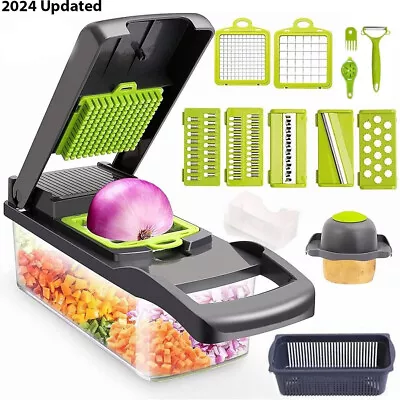 16 In 1 Vegetable Fruit Chopper Cutter Food Onion Veggie Dicer Slicer Kitchen AU • $21.96