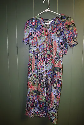 VINTAGE 1990s RETRO Clothes Dress Size 12 • $20