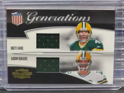 2006 Donruss Threads Brett Favre Aaron Rodgers Game Used Jersey #180/250 Packers • $0.99