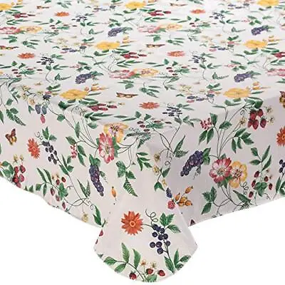 Lintex Enchanted Garden Flannel Backed Vinyl Tablecloth • $8.10