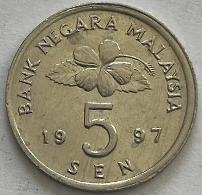 £0.99 • Buy 1997 Malaysia 🇲🇾 5 Sen Coin Lot (Half Price 1st Class Postage)