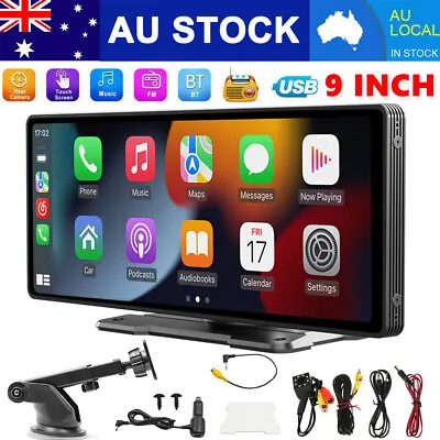 9  Portable Wireless Car Radio Carplay Auto HD Touch Screen Stereo For Android • $83.99