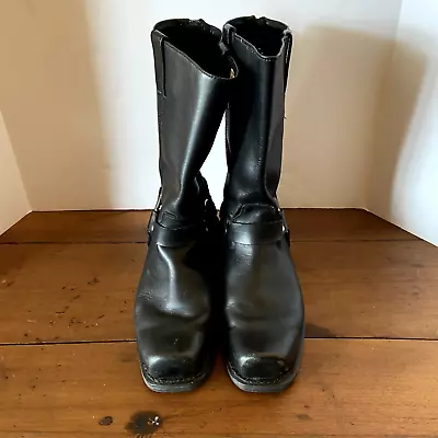 Men's Milwaukee Classic Harness Motorcycle Zip Boot Size 11.5 MB410 • $52.50