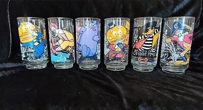 1977 McDonalds Glasses Action Series Set 6 McDonaldland Characters MINT Vintage • $60