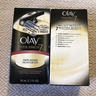 2x Olay Total Effects 7 In 1 Moisturizer 1.7 Fl Oz Old Packaging • $42.48