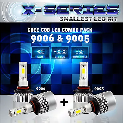 9006 9005 4PCS LED Total 400W 40000LM CREE Headlight High 6000K White Kit Bulbs • $29.79
