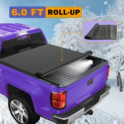 6FT Roll-Up Soft Bed Tonneau Cover  W/LED For 94-03 Chevy S10 GMC Sonoma S15 New • $135.79