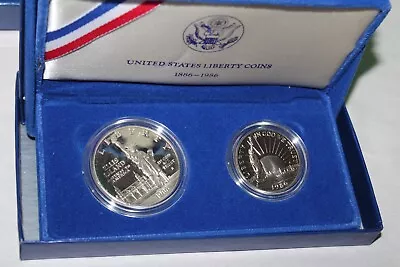 United States 1986 Liberty Ellis Island One And Half Dollar Coins In Holder • $39.99