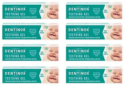 8 X DENTINOX Teething Gel (10g)  *only £4.99/unit** • £39.90