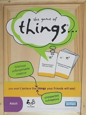 $14.99 • Buy The Game Of Things...Adult Version In Wooden Box: Hilarious~Outrageous~Creative!