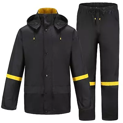 Rain Suits For Men Waterproof Rain Gear Breathable Rain Coats Hooded Rain Jac... • $51.51