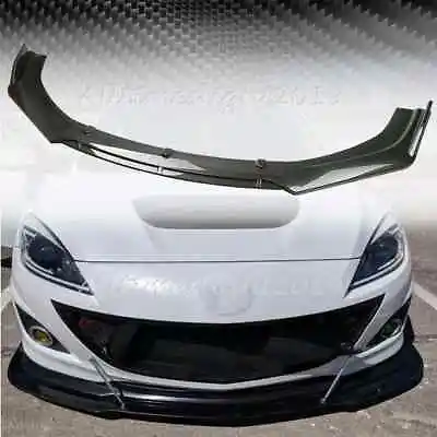 For Mazda 3 2010-2021 Carbon Fiber Front Bumper Chin Lip Spoiler Splitter Kit • $62.95