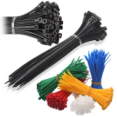 Coloured Nylon Cable Ties Heavy Duty Extra Large Long And Wide Tie Straps • £3.77