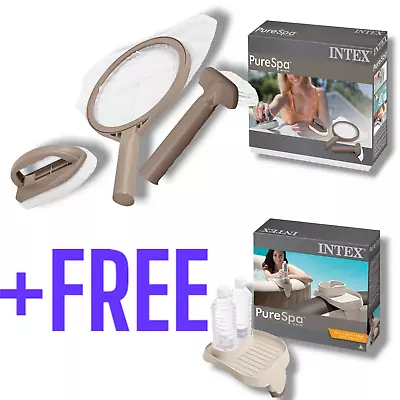 Intex PureSpa Maintanance Kit With Free Cup Holder Lay-Z-Spa Cleaning Kit Bundle • £11.99