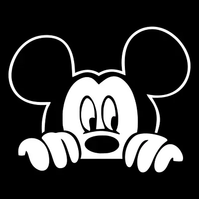 4.5  Disney Mickey Mouse Peeking Vinyl Decal Sticker Car Truck Window • $4