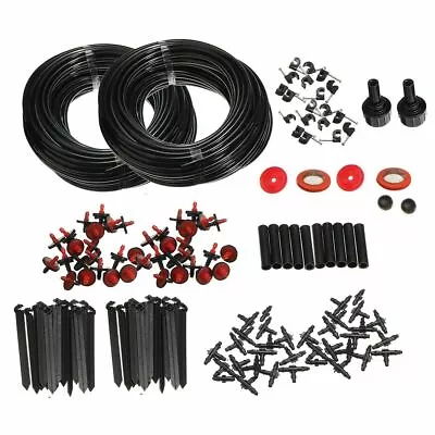 46m Micro Watering System 148pc Flower Hanging Basket Garden Drip Irrigation Kit • £13.95