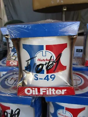 Vtg 1979 Hutchens Oil Filter In Box Red White & Blue Mancave Car Display • $13
