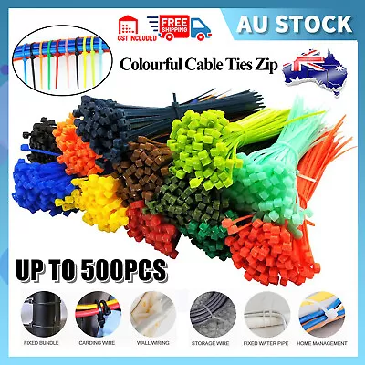 Colourful Cable Ties Zip Nylon UV Stabilised Bulk Cable Tie For Trade Use New AU • $4.86