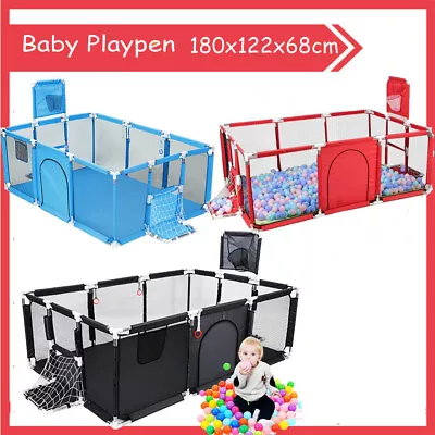 Baby Playpen Pen Fence Safety Gates Kids Playground Indoor Play Activity Centre • $39.44