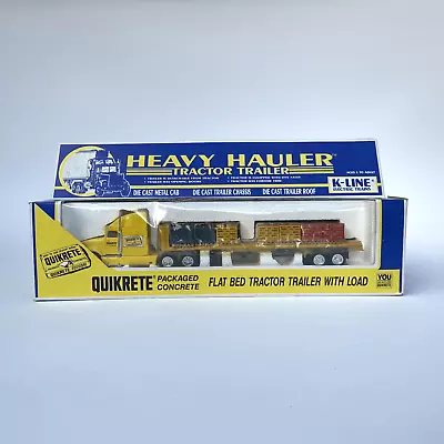 K-line Pre Owned Semi Truck With Quickcrete Pallet Load With Box O Gauge 1:48 • $33.99