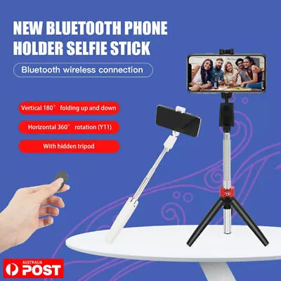 $12.81 • Buy 3 In 1 Wireless Bluetooth Telescopic Selfie Stick Mini Mobile Phone Tripod AU