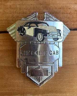 Early Vintage 1930s/40s Checkered Cab Taxi Driver Pin Badge Enamel Car Logo • $95