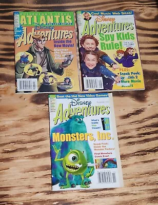 Disney Adventures Magazine Lot Of 3 Summer 2001 September 2001 November 2001 • $13