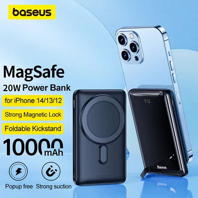 Baseus Magnetic Power Bank PD 20W Wireless Portable Charger External Battery • $53.09