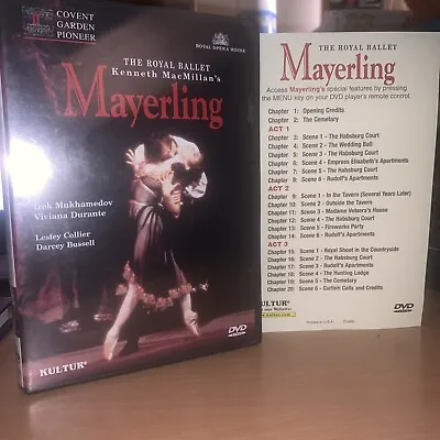 Mayerling (DVD 1994) The Royal Ballet Opera House W/ Chapter Insert OOP Kultur • $14.99