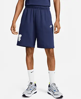 Nike Graphic Club Fleece Shorts Men's Navy/White DQ4659-410 • $25