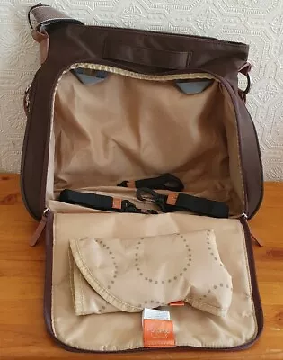 Pacapod Baby Changing Overnight Pushchair Bag Brown Long Strap Unisex • £10