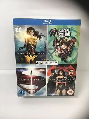 DC Blu-ray 4 Film Collection - Batman SuperMan Wonder Woman Suicide Squad Etc • £7.95