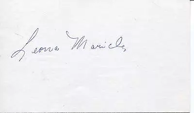 LEONA MARICLE 1930's & 40's FILM & BROADWAY ACTRESS SIGNED CARD AUTOGRAPH • $12.15