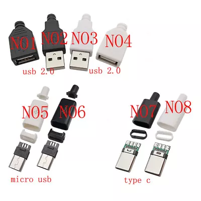 Type C Micro USB 2.0 Male Female Assembly Adapter DIY Soldering Repair Plug Jack • $1.99