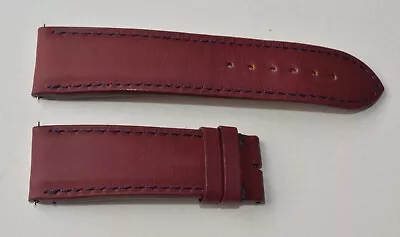 NEW Authentic Jean Rousseau Paris Genuine Calfskin Maroon Watch Strap 22/20mm • $368.54