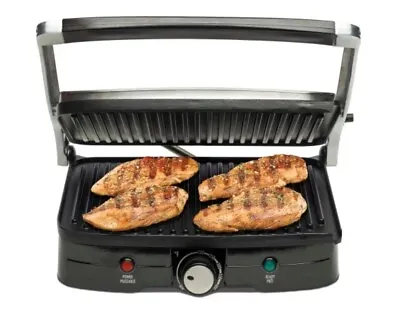 $50.21 • Buy Hamilton Beach Indoor Grill With Panini Press Durable Stainless Steel Casing USA