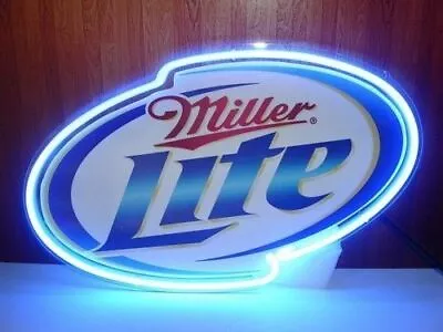 Neon Light Sign Lamp For Miller Lite Beer 14 X10  Acrylic Miller Time Night Club • $79.98