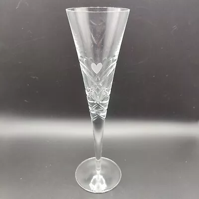 Miller Rogaska Crystal Heart Champagne Flute Reed & Barton 10 3/4  Replacement • $22.50