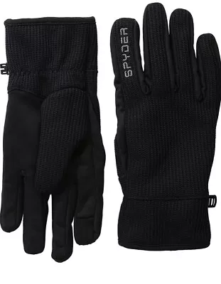 Spyder Black Leather Palm Stretchable Gloves - Great Winter-gloves - Size S  New • $9.99