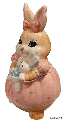 VTG Rabbit Cookie Jar Easter Collection 1987 • $26.95