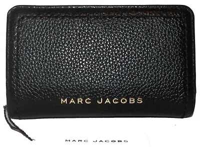 MARC JACOBS Black Leather Leather Bifold Zip Wallet  NWT • $80