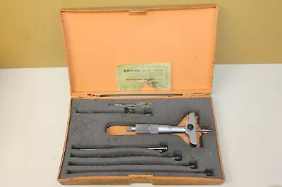 Mitutoyo 129-112 Depth Micrometer W/ Interchangeable Rods (loc:LD1) • $150